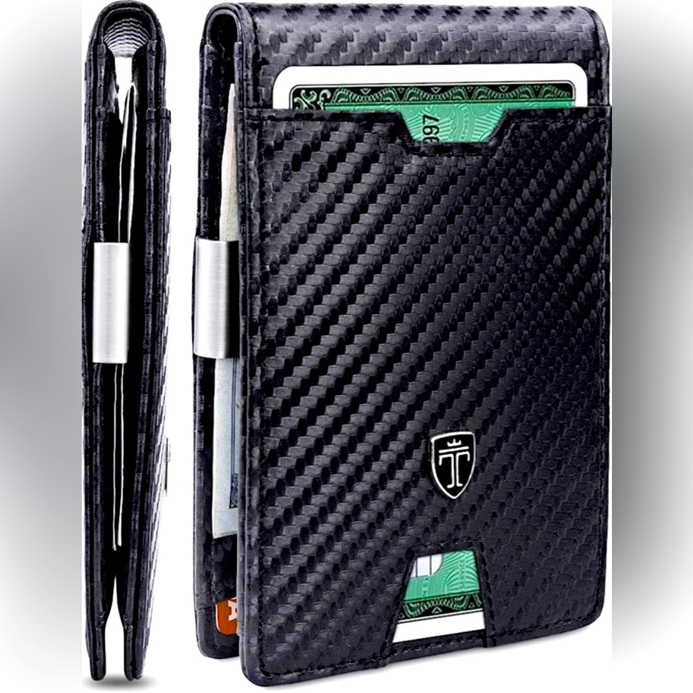 Mens Slim Wallet with Money Clip AUSTIN Blocking Bifold (link in description)